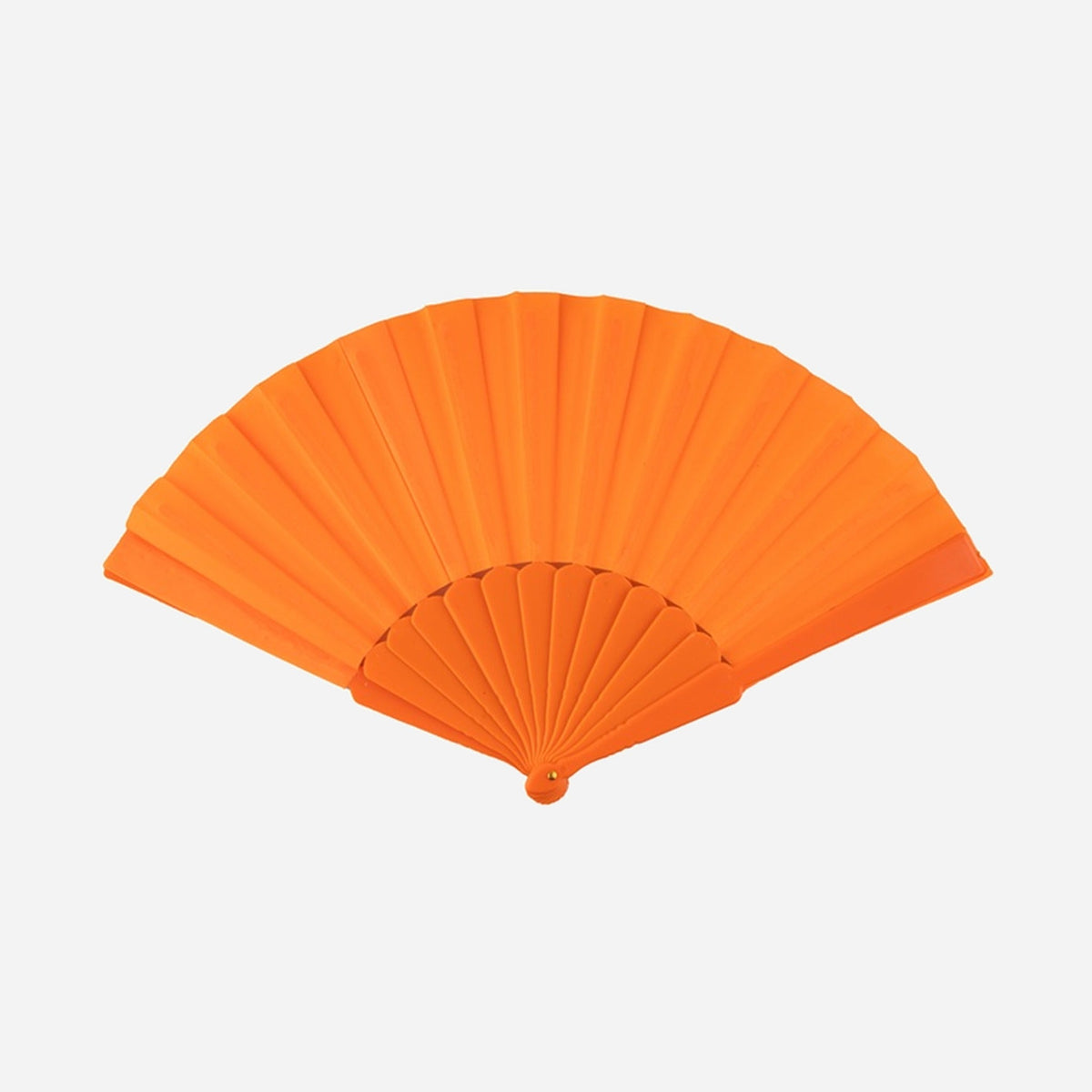 Éventail plastique orange 22 cm