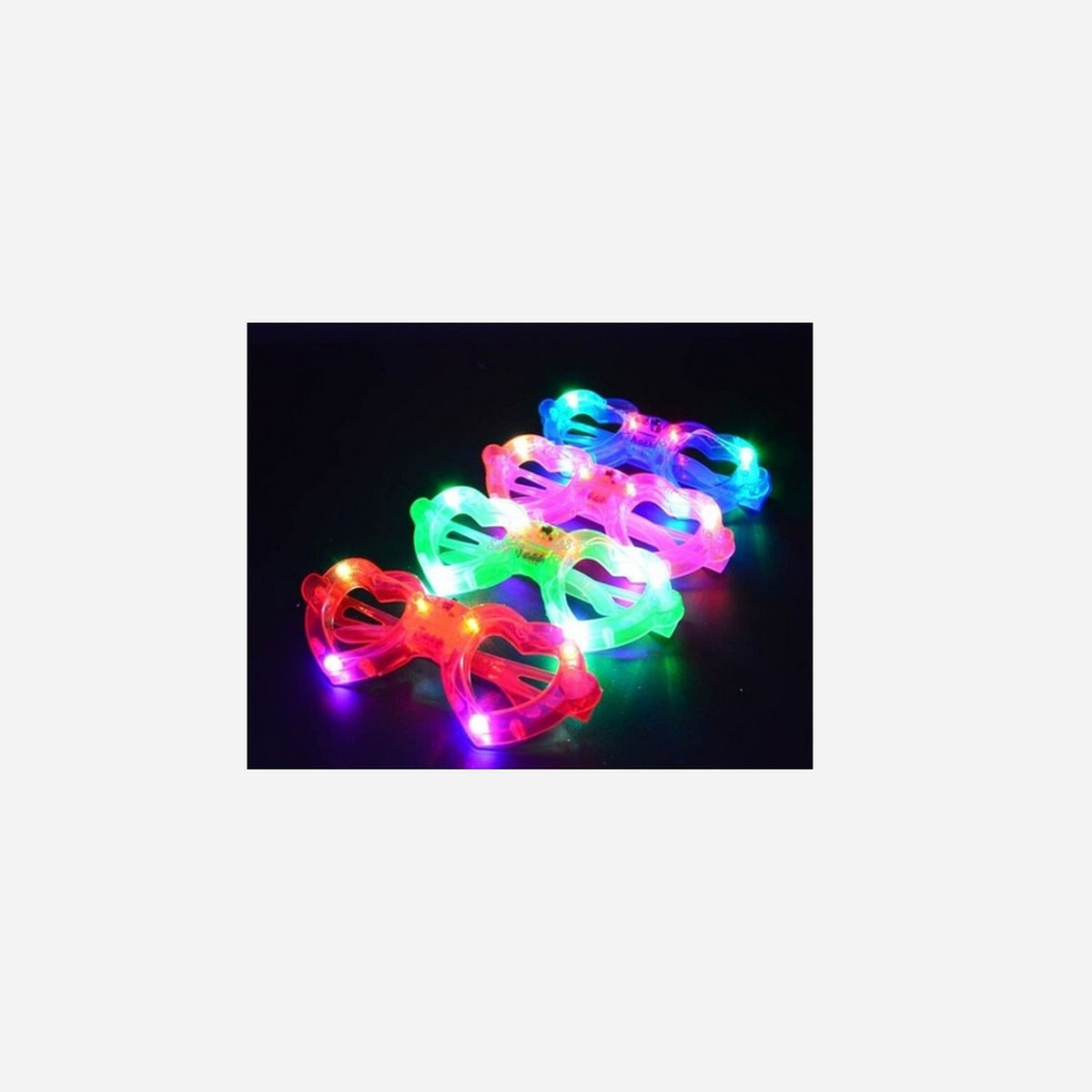 Lunettes lumineuses 6 LED's motif "coeur"