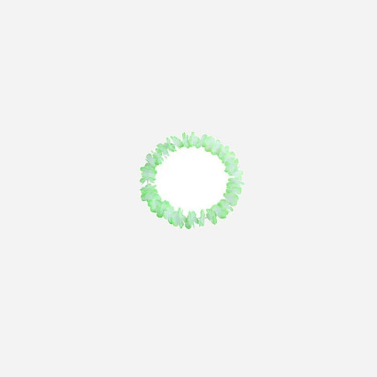 Bracelet de fleurs Tahiti Hawaï vert blanc