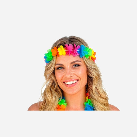 Couronne de fleurs multicolore