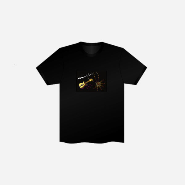 T-Shirt lumineux complet guitare music taille XL