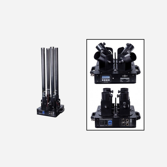 Lanceur compatible DMX 4 canons à confettis électriques 220V