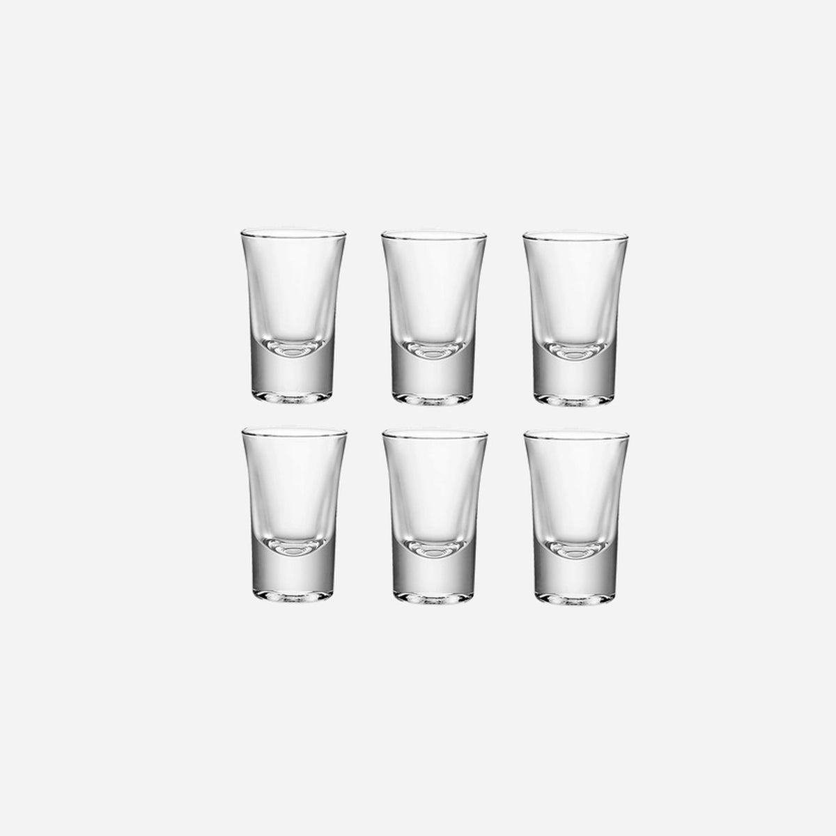 1x lot de 6 verres transparents pour rail shooter 4 cl