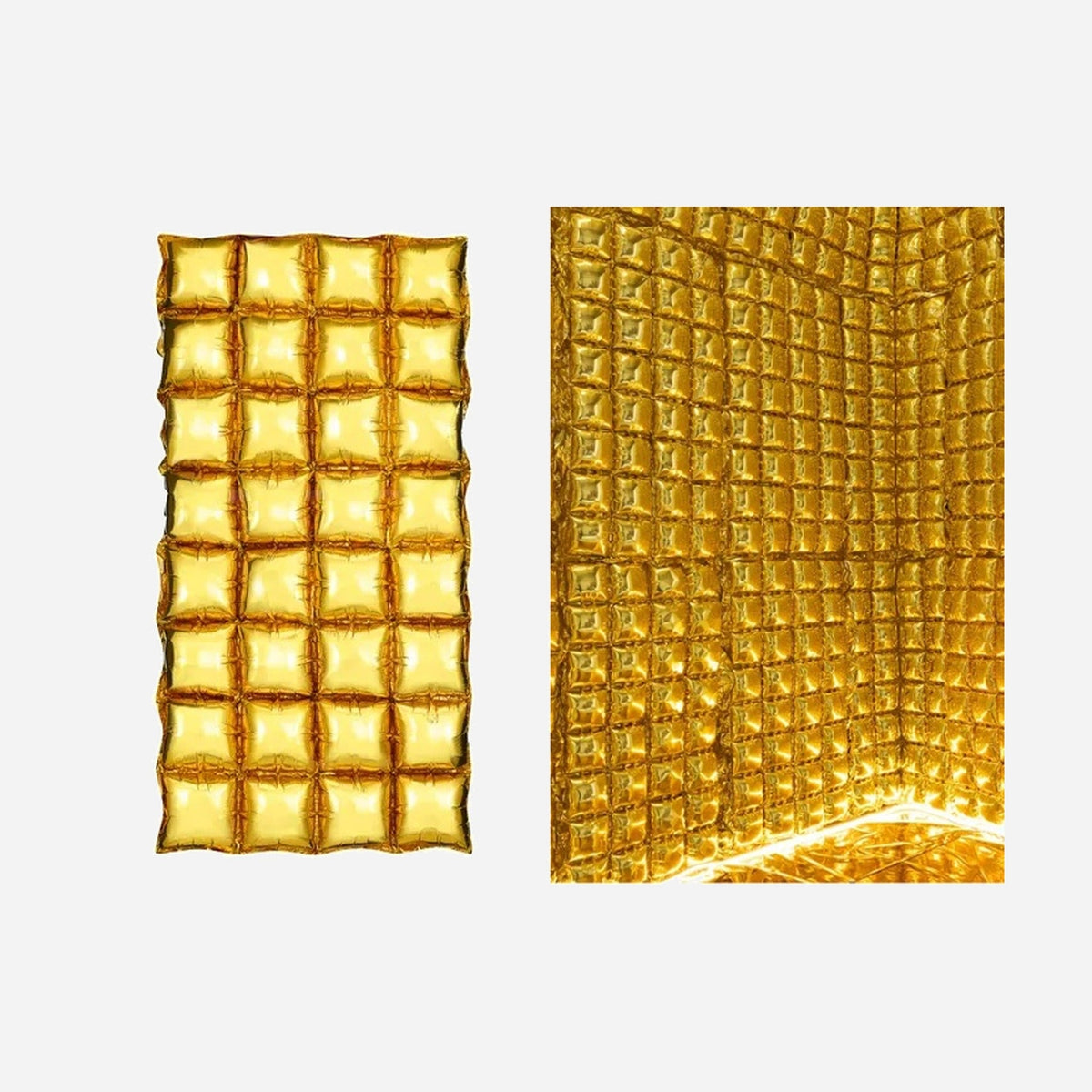Décoration gonflable rideau ballons or aluminium 72 × 143 cm
