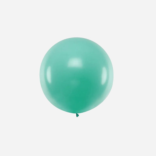 Ballon rond géant vert forêt pastel 1 m