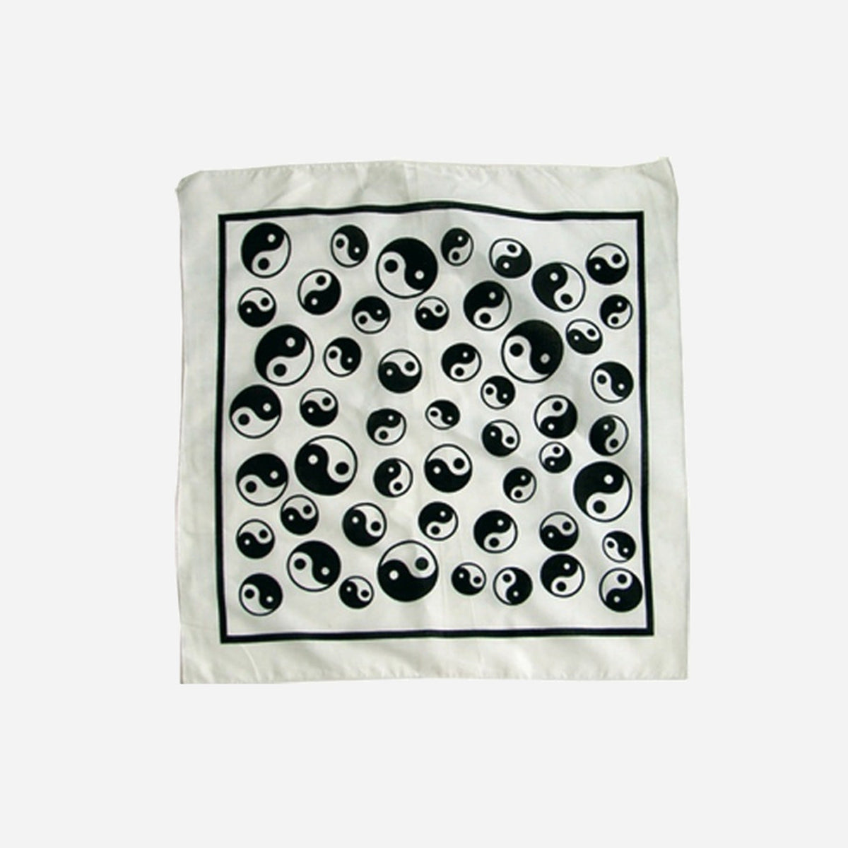 Bandana petits Ying & Yang blanc