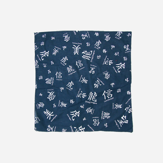 Bandana signe chinois bleu