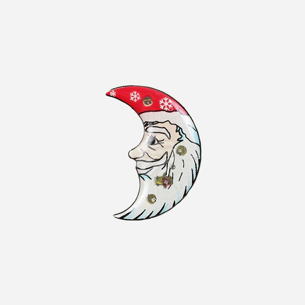 Badge/magnet LED lune père Noël