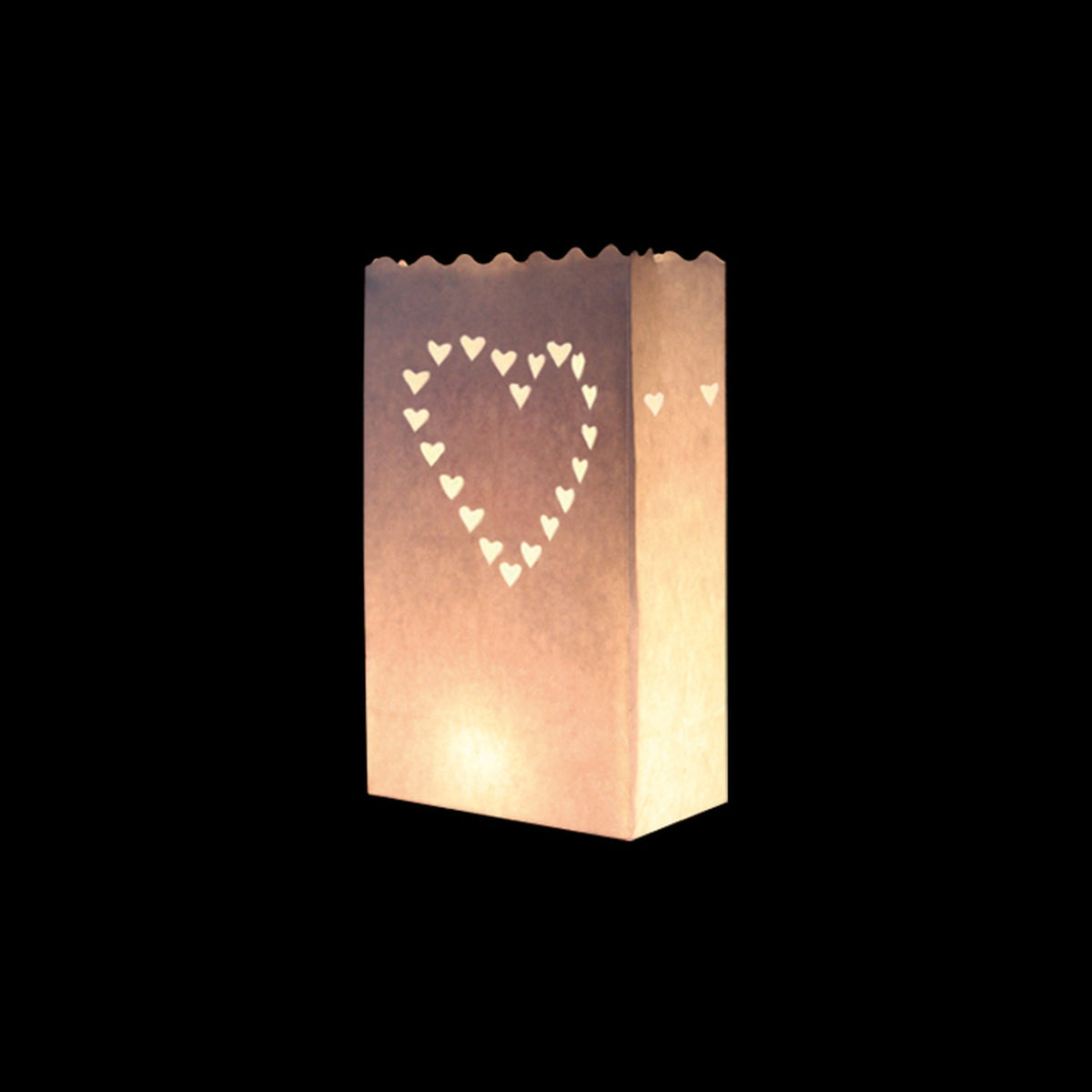 Lanterne de jardin coeur blanc
