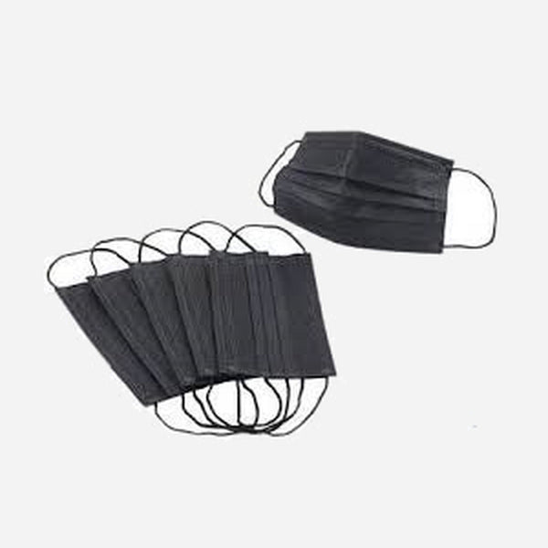 Masque chirurgical 3 plis noir (achat par 10 pièces)