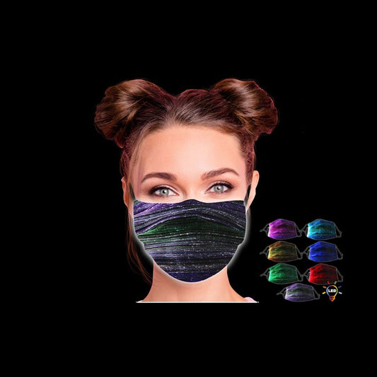 Masque textile lumineux EL LED avec filtre actif