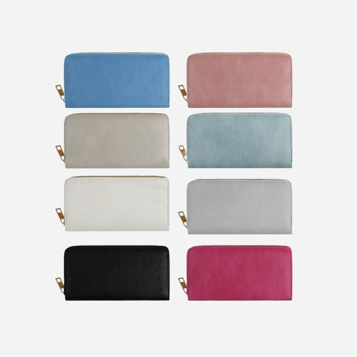 Porte-monnaie simili cuir clair assorti