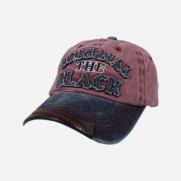 Casquette coton vintage The Original Black noir rouge fantaisie