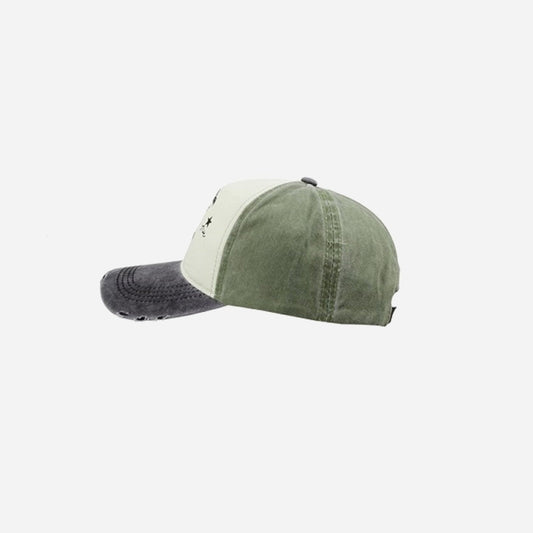Casquette coton vintage Ancre Change Tide noir blanc vert olive