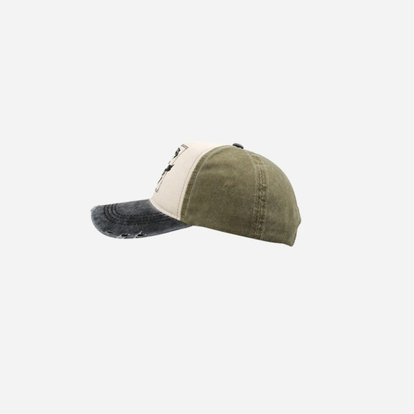 Casquette coton vintage Ancre Maritime Original noir blanc vert