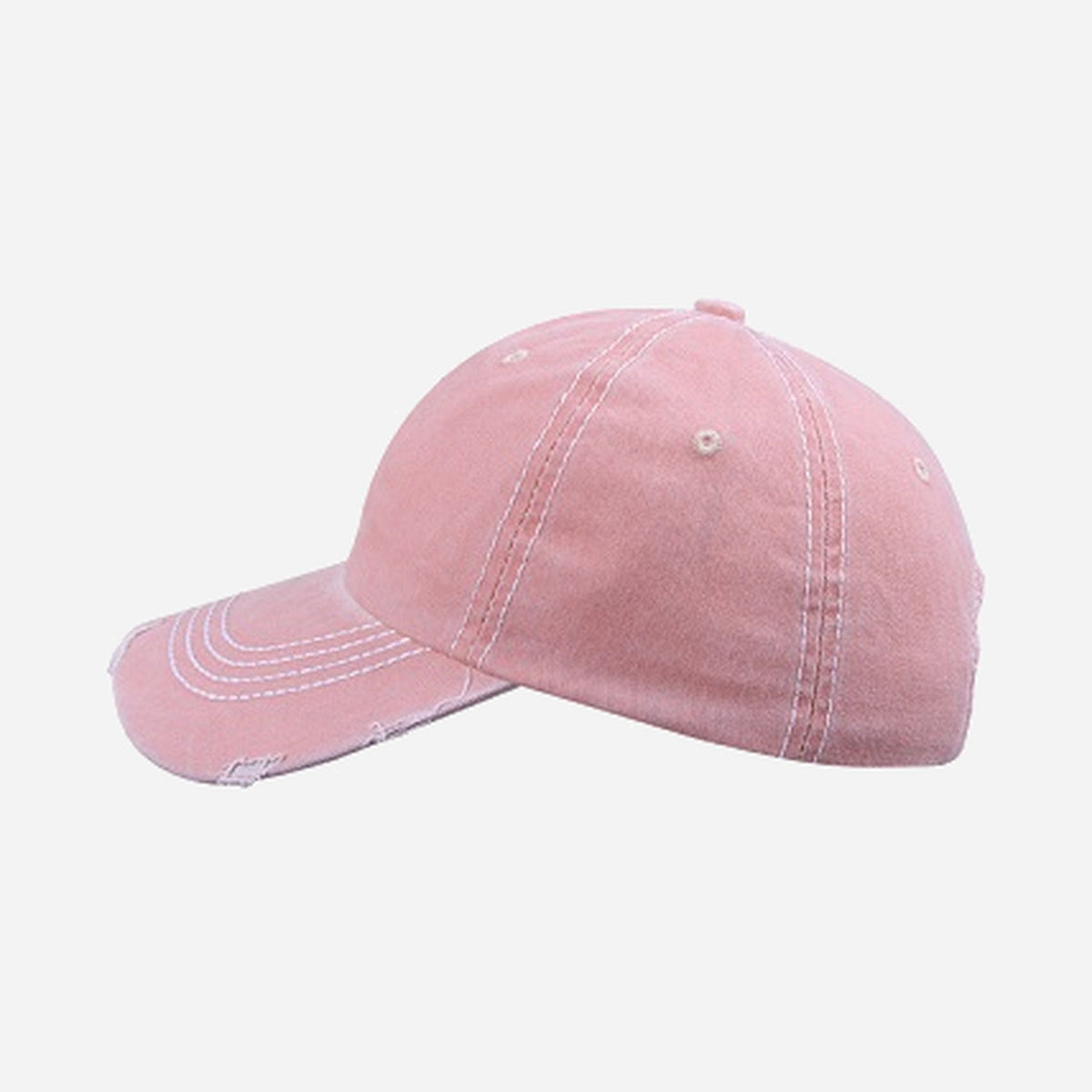 Casquette coton rétro vintage unie rose