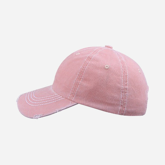 Casquette coton rétro vintage unie rose