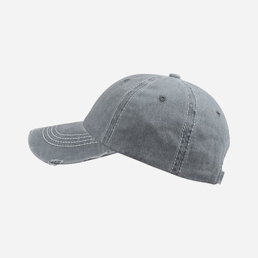 Casquette coton rétro vintage unie gris
