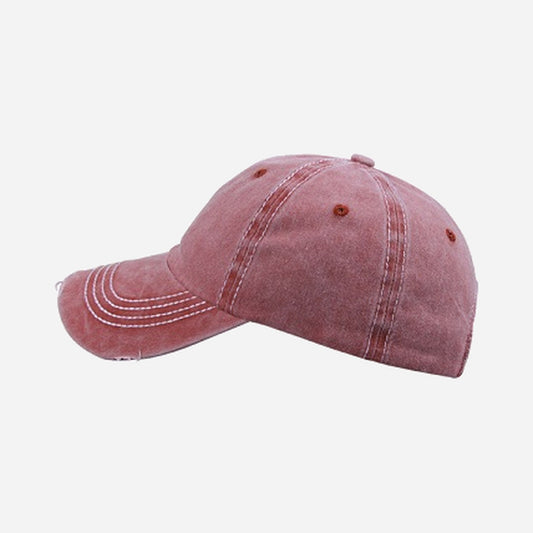 Casquette coton rétro vintage unie rouge