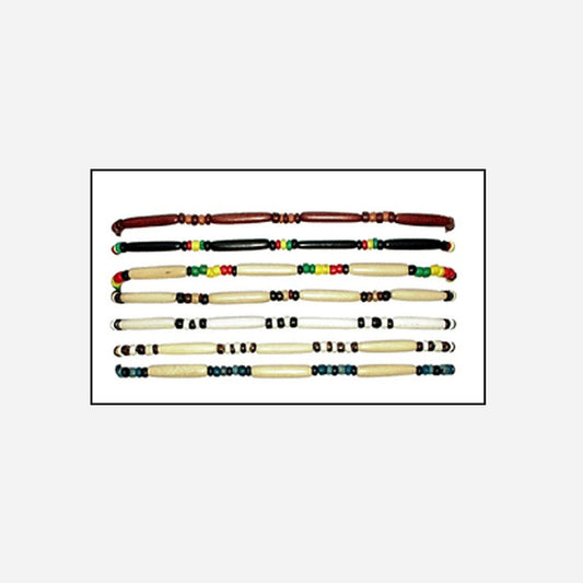 Collier de perles en bois multicolore assorti III 40 cm fantaisie