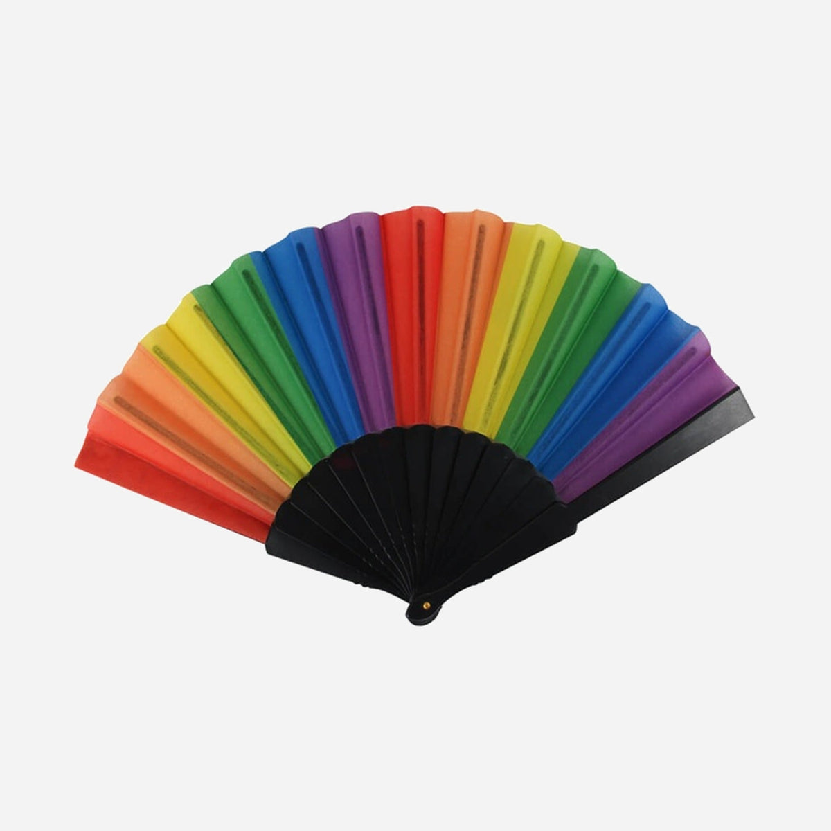 Éventail plastique rainbow 23 cm