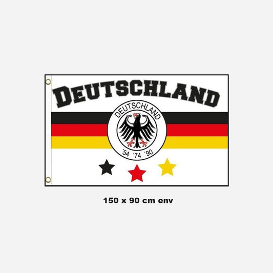 Drapeau Allemagne avec blason et motifs B 90 × 150 cm