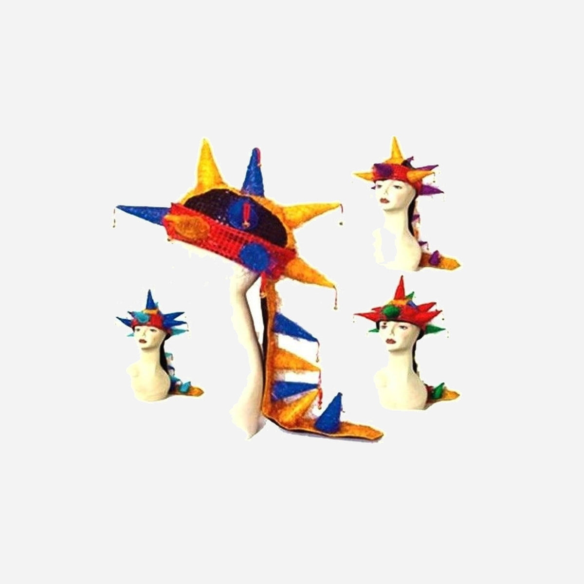 Chapeau carnaval avec grelots multicolore 72 cm