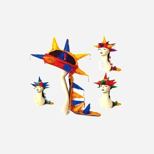 Chapeau carnaval avec grelots multicolore 72 cm