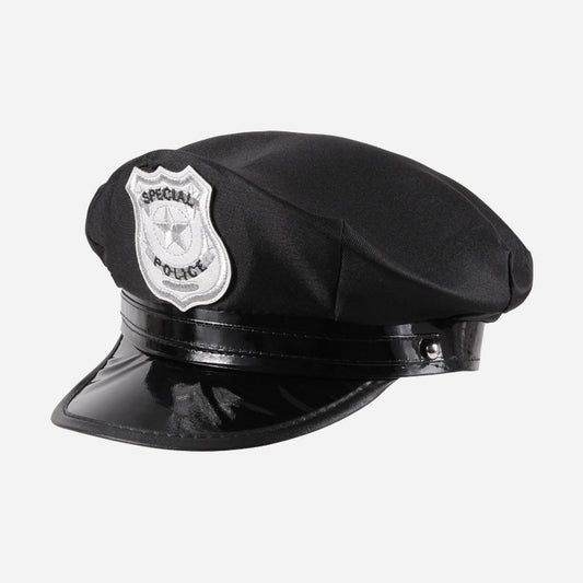 Casquette spécial police noir fantaisie