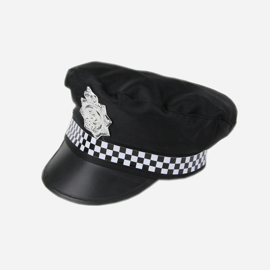 Casquette officier de police noir fantaisie