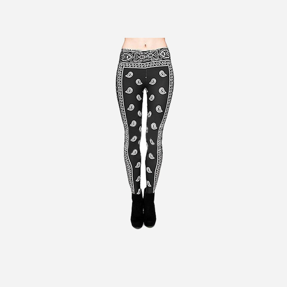 Pantalon legging style cachemire noir