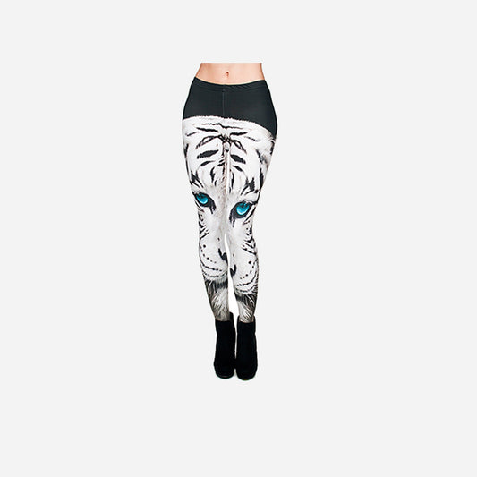 Pantalon legging tigre blanc