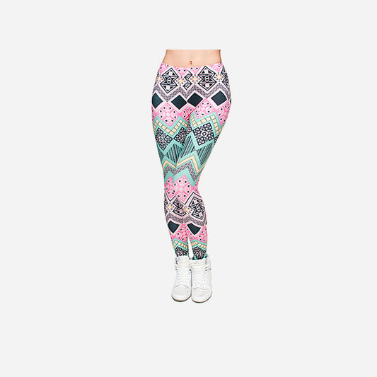 Pantalon legging aztèque multicolore