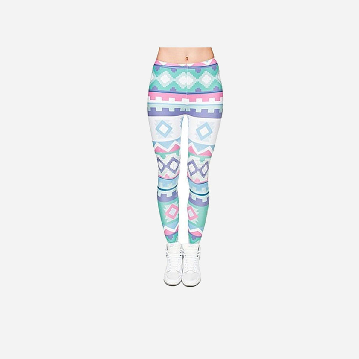 Pantalon legging patchwork pastel