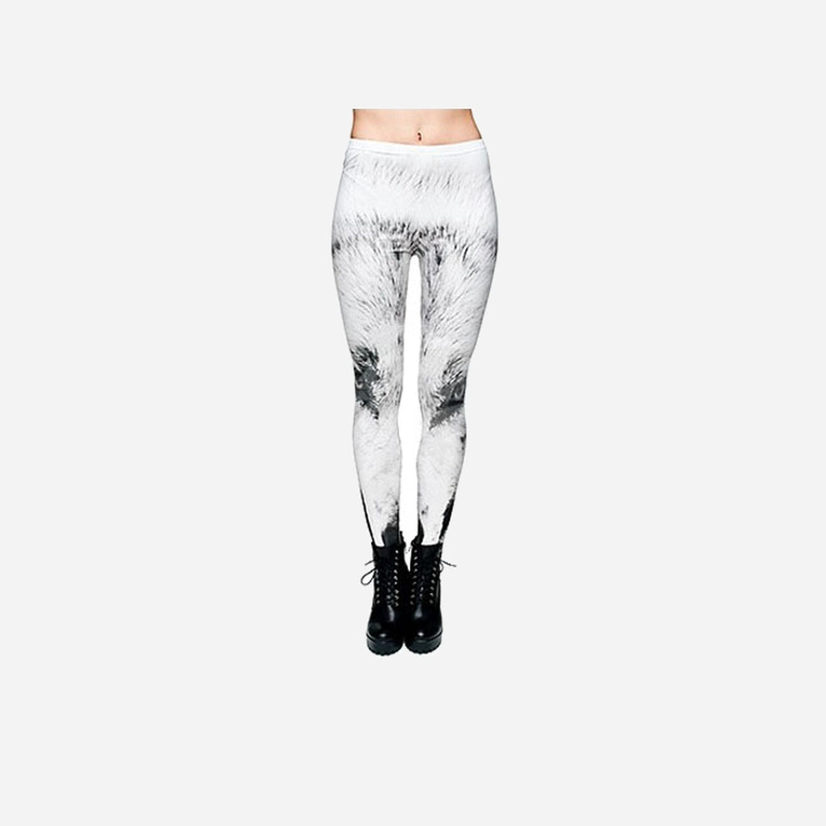 Pantalon legging loup blanc