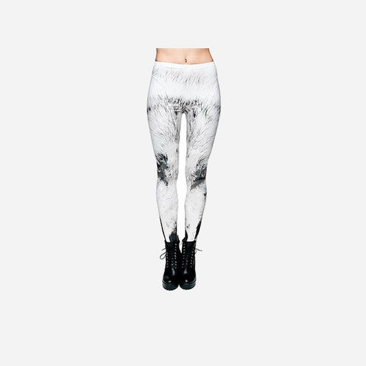 Pantalon legging loup blanc