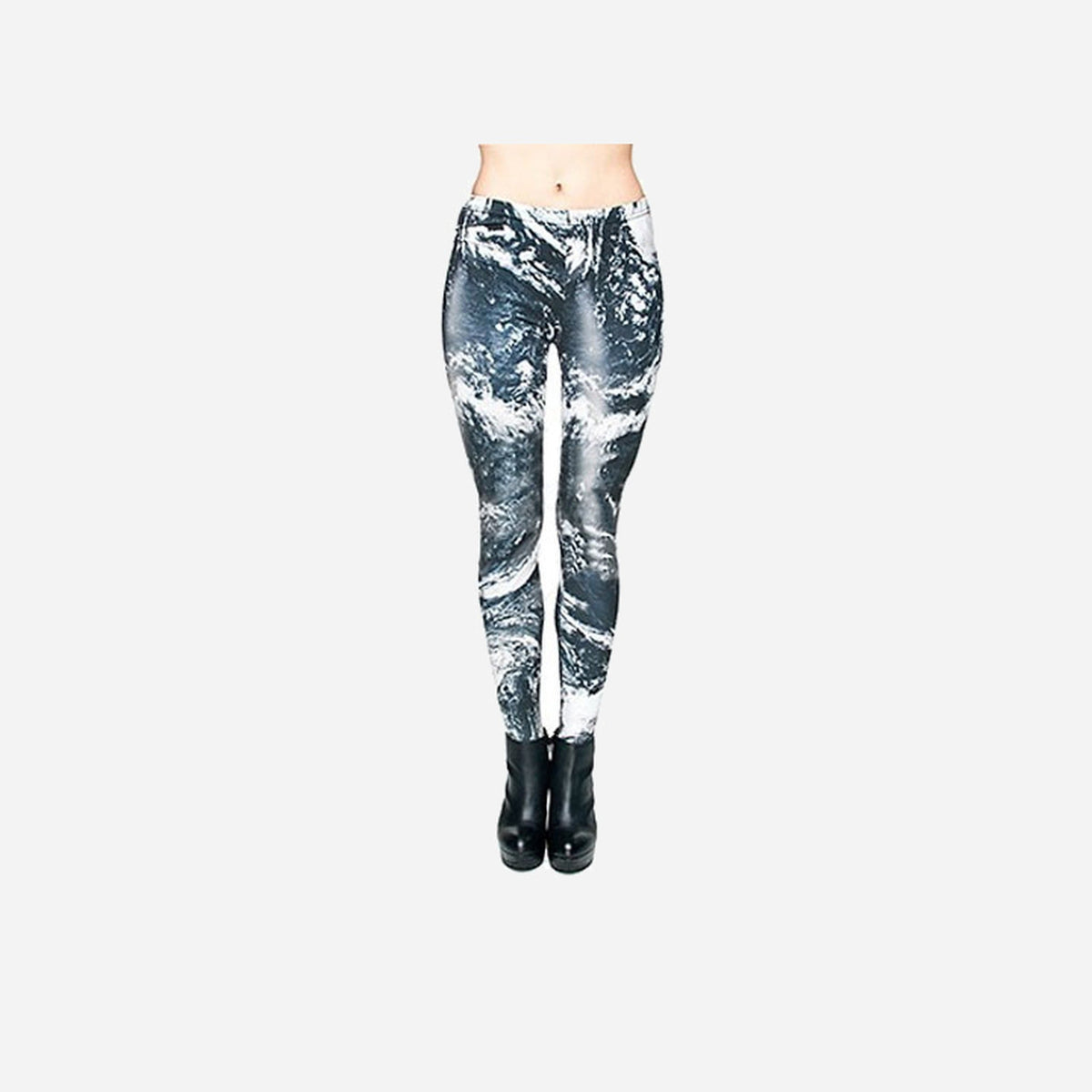 Pantalon legging nuages N&B