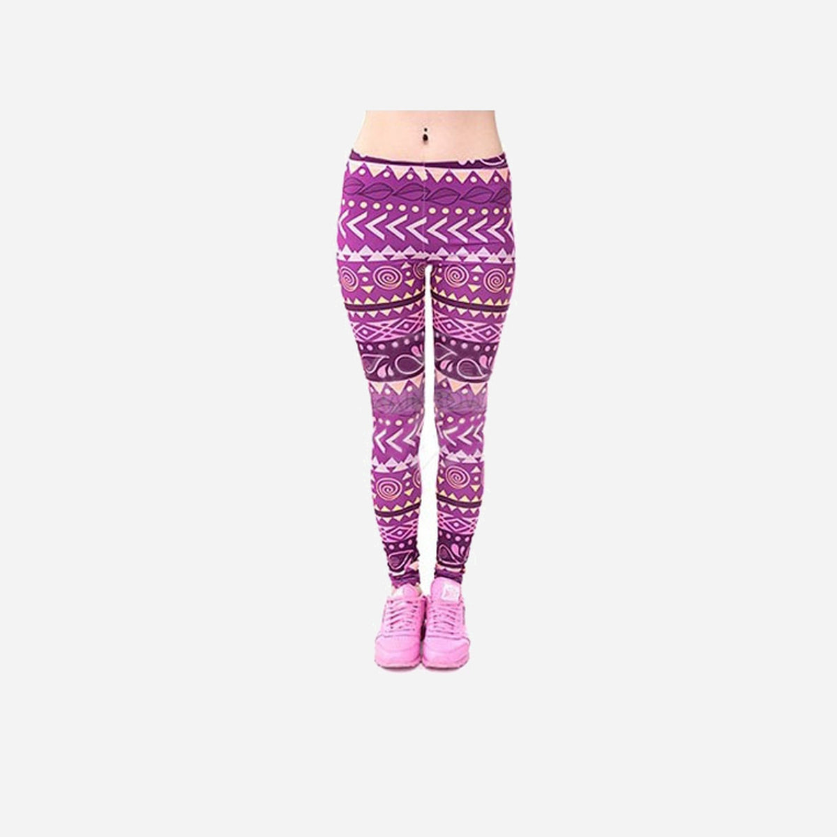 Pantalon legging patchwork mauve