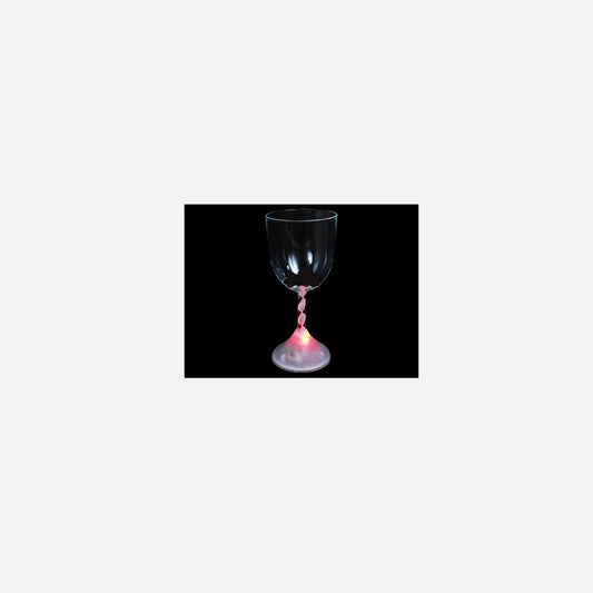 Verre à vin lumineux LED's 18 cm