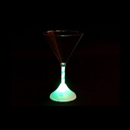 Verre à champagne large lumineux LED 18 cm