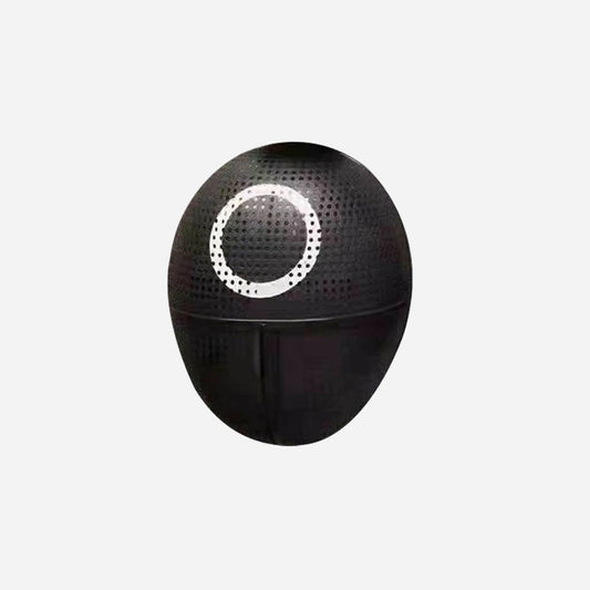 Masque coque noir motif rond adulte