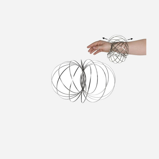 Bracelet spirale magique métal argent 13 cm