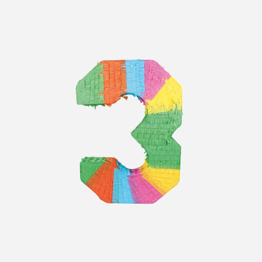 Pinata chiffre "3" 50 cm