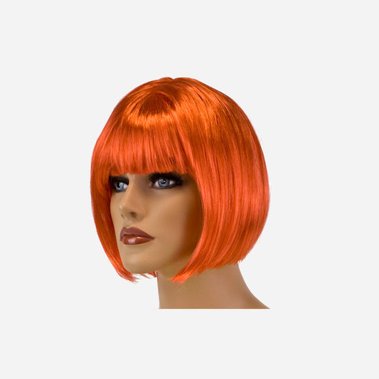 Perruque cabaret orange