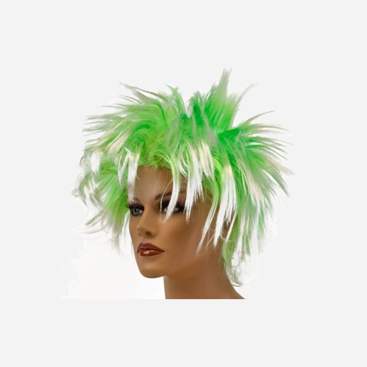 Perruque cheveux ébouriffés vert