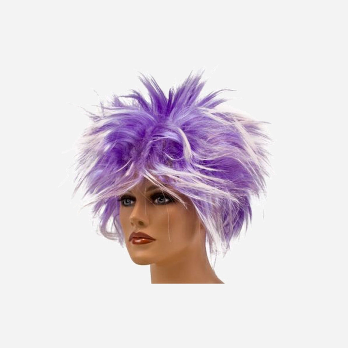 Perruque cheveux ébouriffés mauve