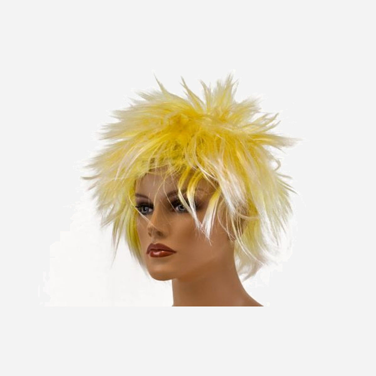 Perruque cheveux ébouriffés jaune