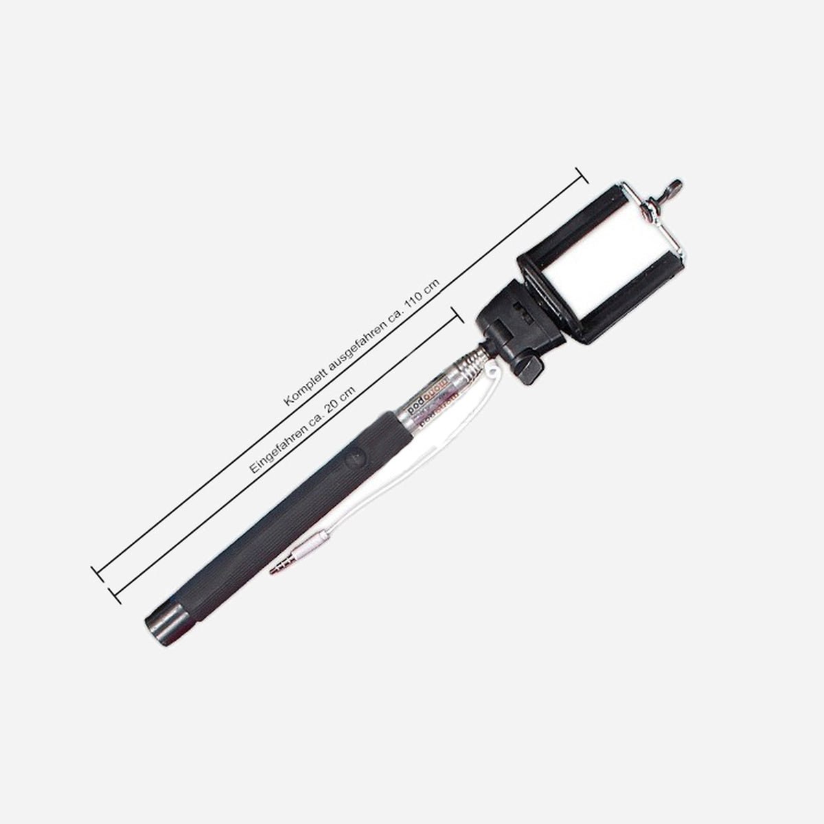Selfie stick télescopique 1m10 avec liaison Jack