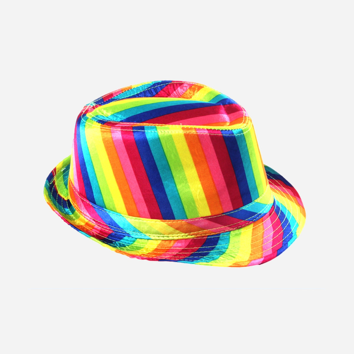 Chapeau trilby brillant arc en ciel
