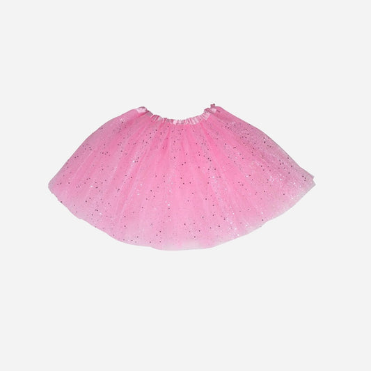Jupe en tulle tutu rose à paillettes enfant 46 cm